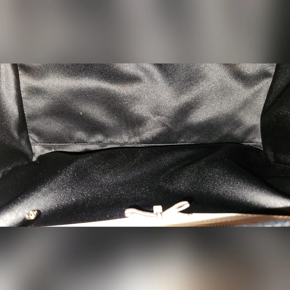 Henri bendel monogram embossed black leather top handle satchel bag - Picture 8 of 11